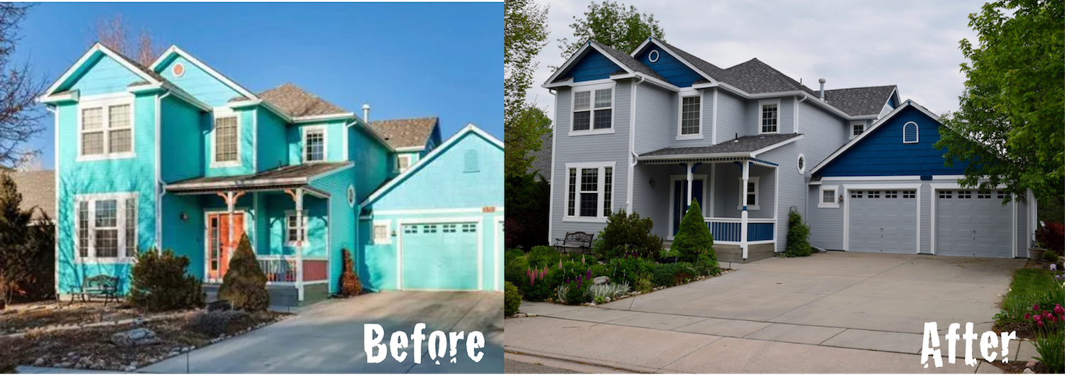 Painting the Exterior of your home, before and after
